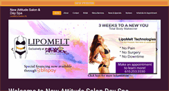 Desktop Screenshot of newattitudesalondayspa.com