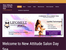 Tablet Screenshot of newattitudesalondayspa.com